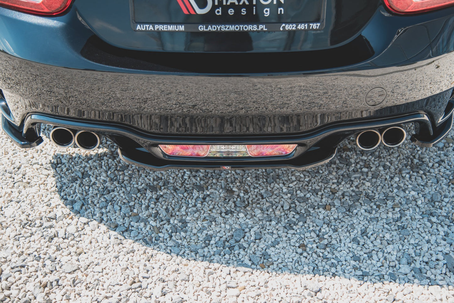 Heckansatz Abarth 124 Spider schwarz Hochglanz