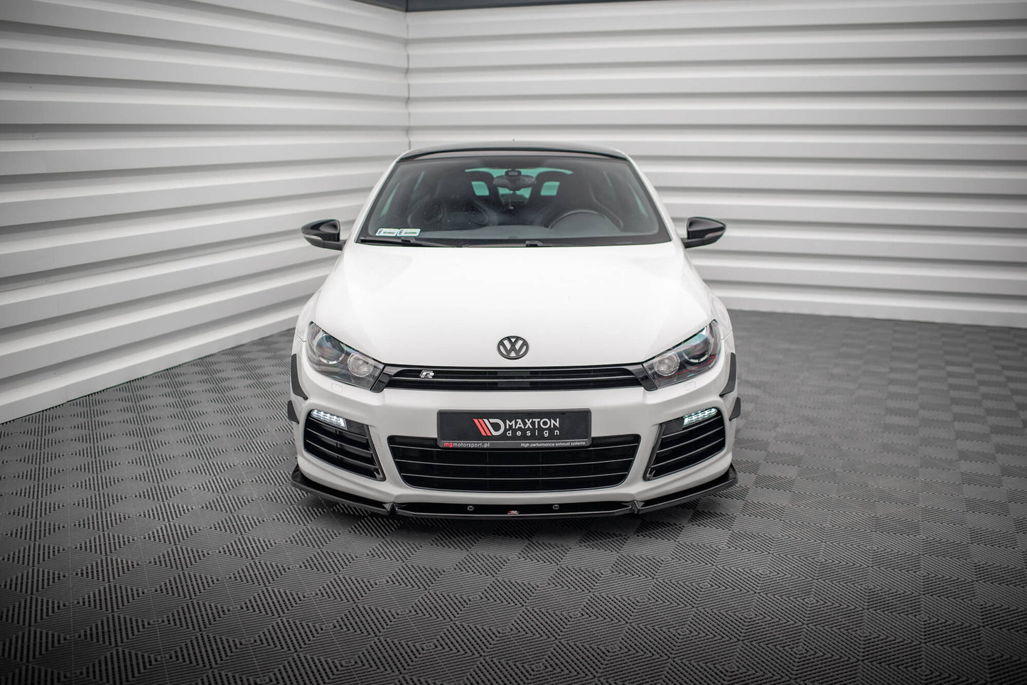 Front Ansatz V.3 für VW Scirocco R Mk3 schwarz Hochglanz