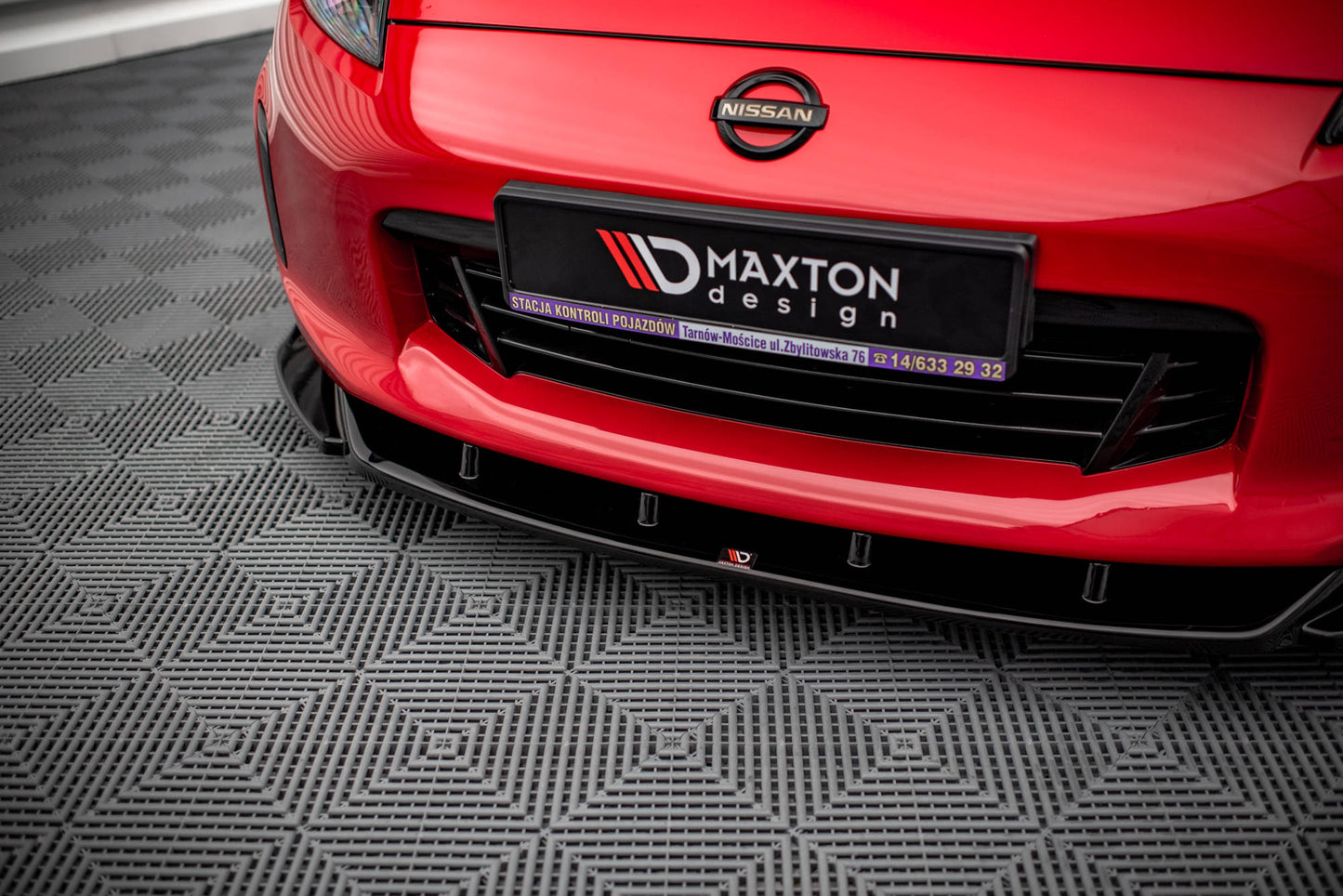 Front Ansatz V.2 für Nissan 370Z Facelift schwarz Hochglanz