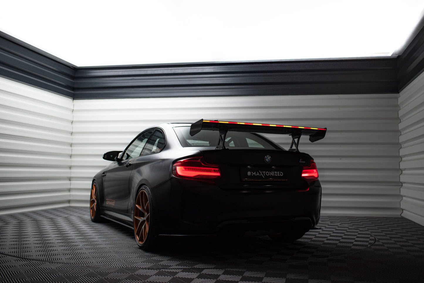 Carbon Spoiler With Internal Brackets Uprights + LED BMW M2 F87 / 2 / 2 M-Paket F22