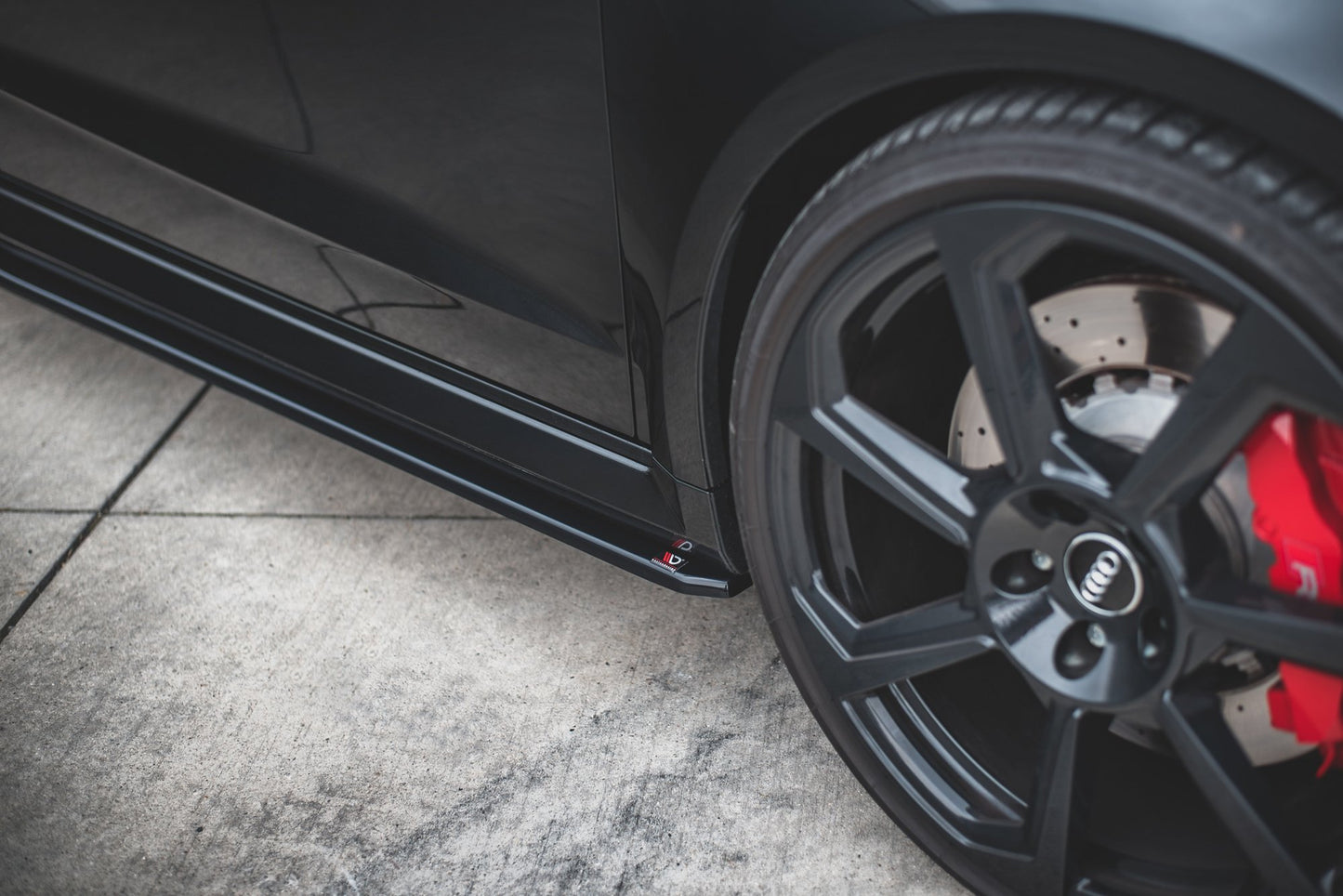 Seitenschweller Ansatz für V.2 für Audi RS3 8V Sportback Facelift Carbon Look