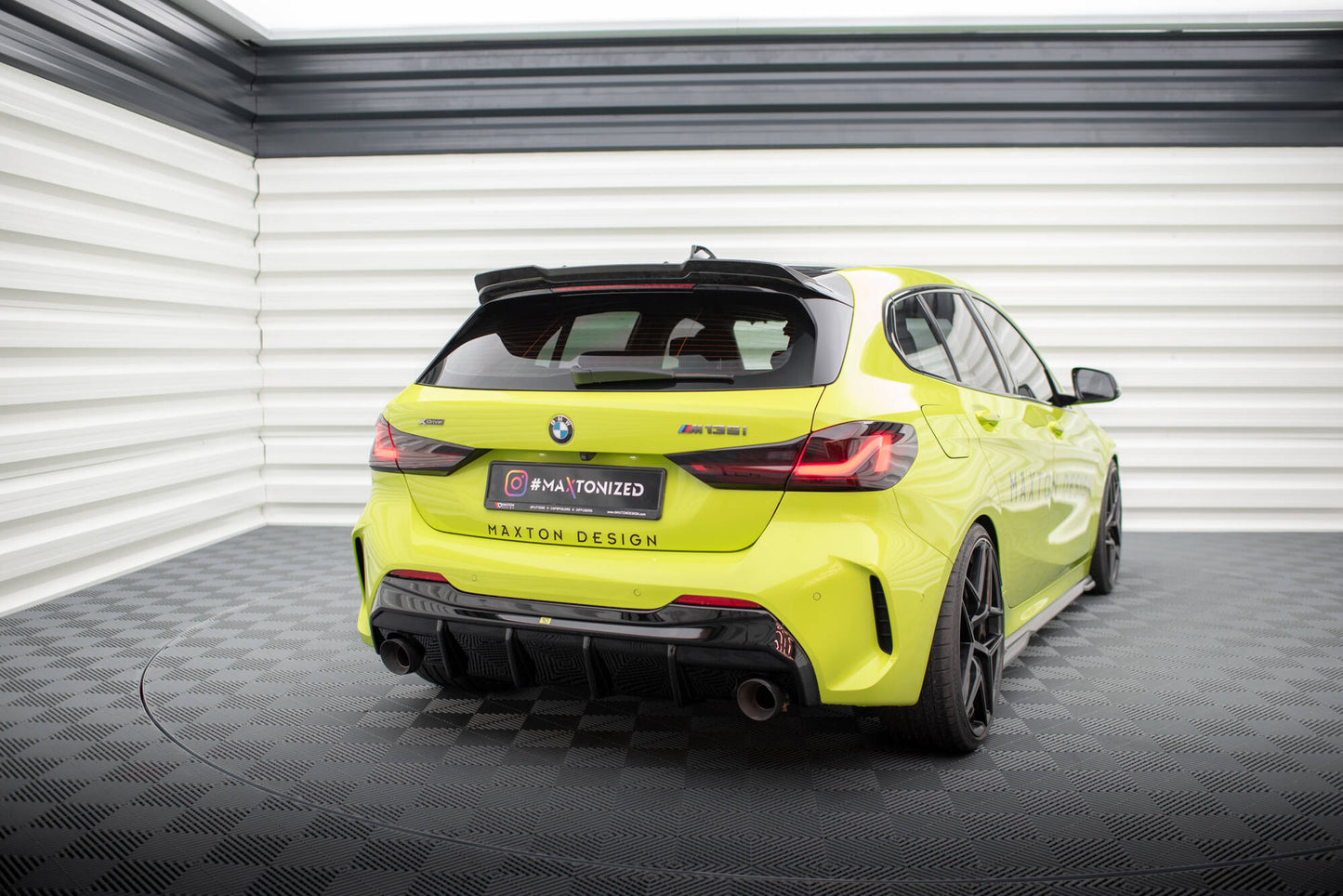 Diffusor Heck Ansatz V.3 für BMW 1er F40 M-Paket/ M135i / 128ti (Einzelauspuff li. re.)