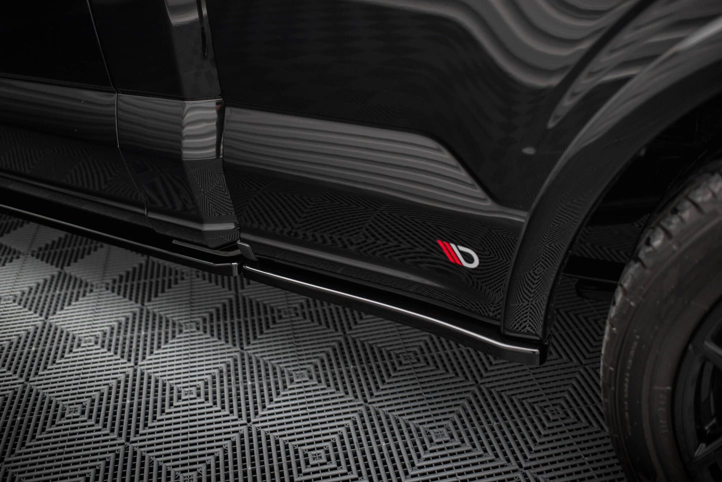 Seitenschweller Ansatz für Shelby F150 Super Snake schwarz Hochglanz