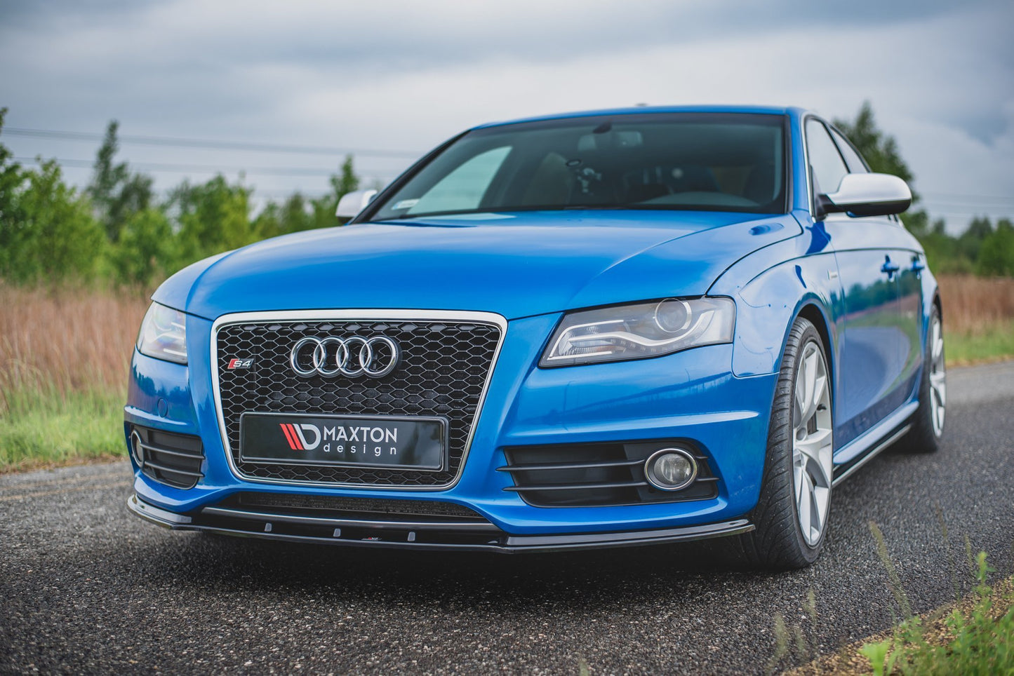 Front Ansatz V.1 für Audi S4 / A4 S-Line B8 schwarz Hochglanz