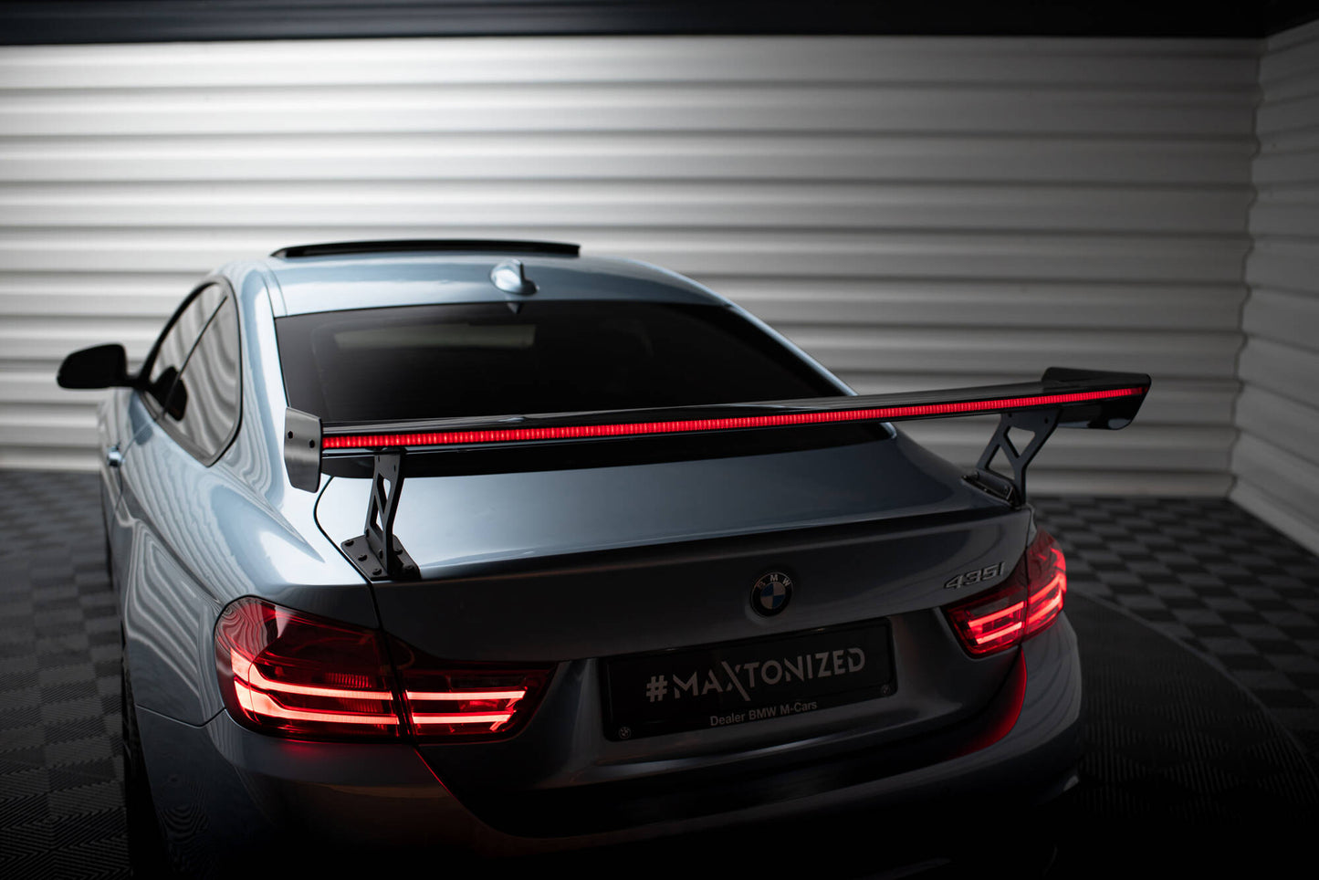 Carbon Spoiler With External Brackets Uprights + LED BMW 4er F32 / 4 F32 M-Paket Coupe
