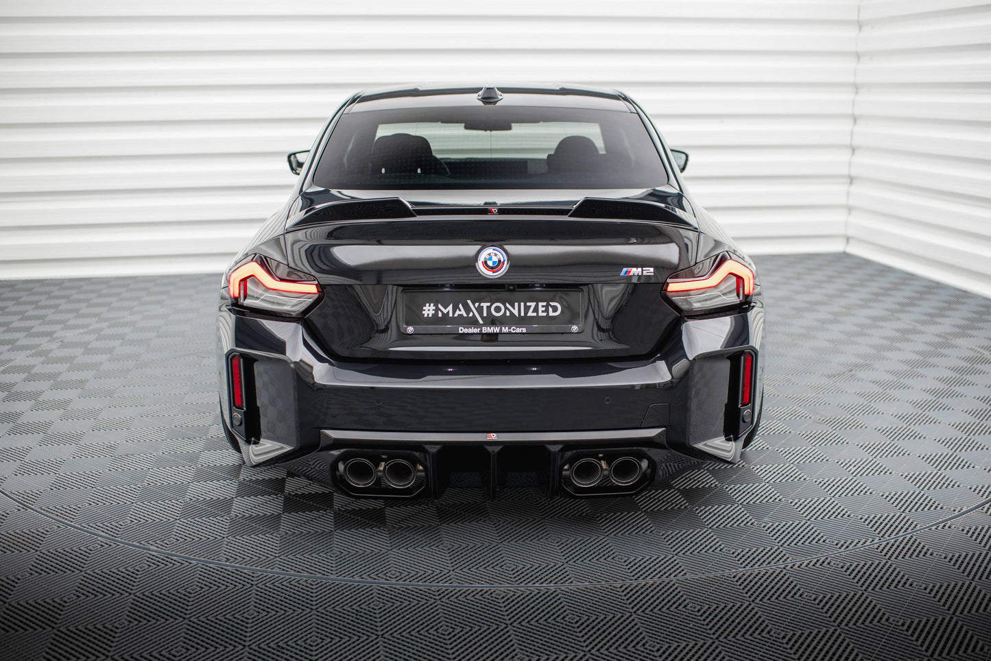 Diffusor Heck Ansatz V.2 für BMW M2 G87 schwarz Hochglanz