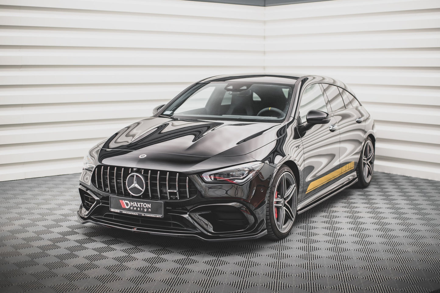 Front Ansatz V.1 für Mercedes-AMG CLA 45 Aero C118 schwarz Hochglanz