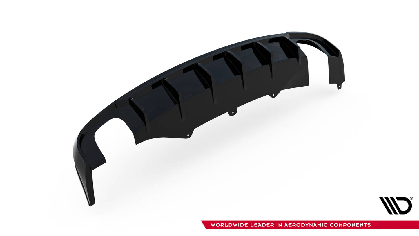 Diffusor Heck Ansatz für Audi A4 B8 (Einzelauspuff li. re.)