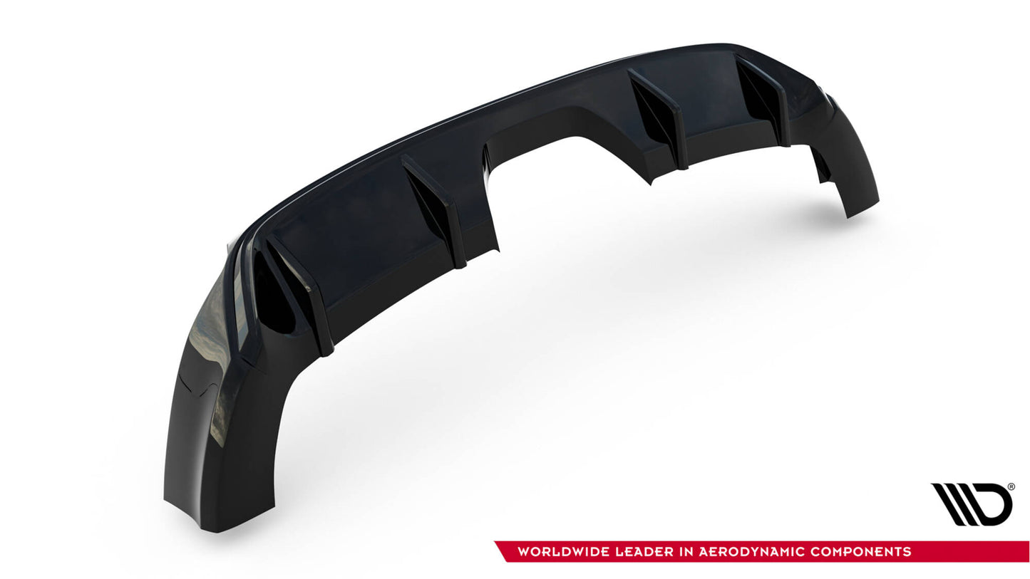 Diffusor Heck Ansatz für Ford Focus ST Mk3 FL (RS-Look) schwarz Hochglanz
