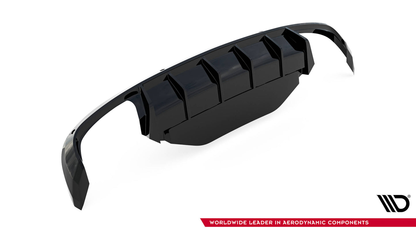 Diffusor Heck Ansatz für Skoda Superb Liftback / Combi Mk3 schwarz Hochglanz