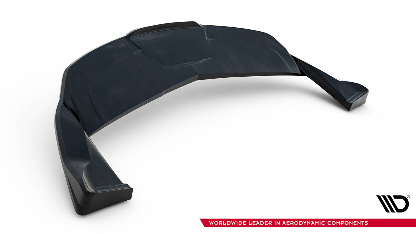 Mittlerer Cup Diffusor DTM Look Heck Ansatz für V.1 Tesla Model S Plaid Mk1 Facelift schwarz Hochglanz