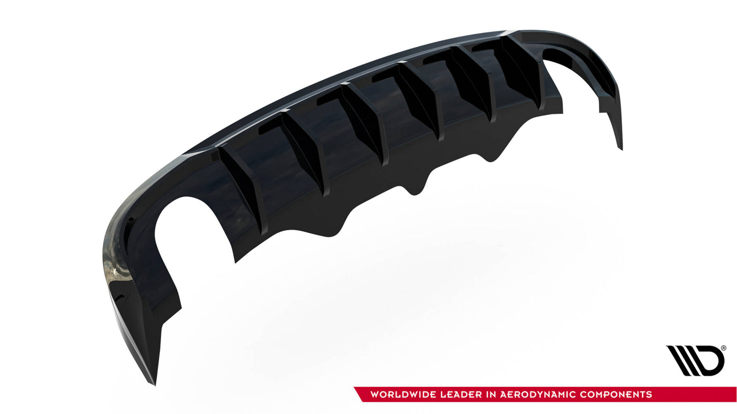 Diffusor Heck Ansatz für Audi A5 S-Line Sportback 8T (Einzelauspuff li. re.)