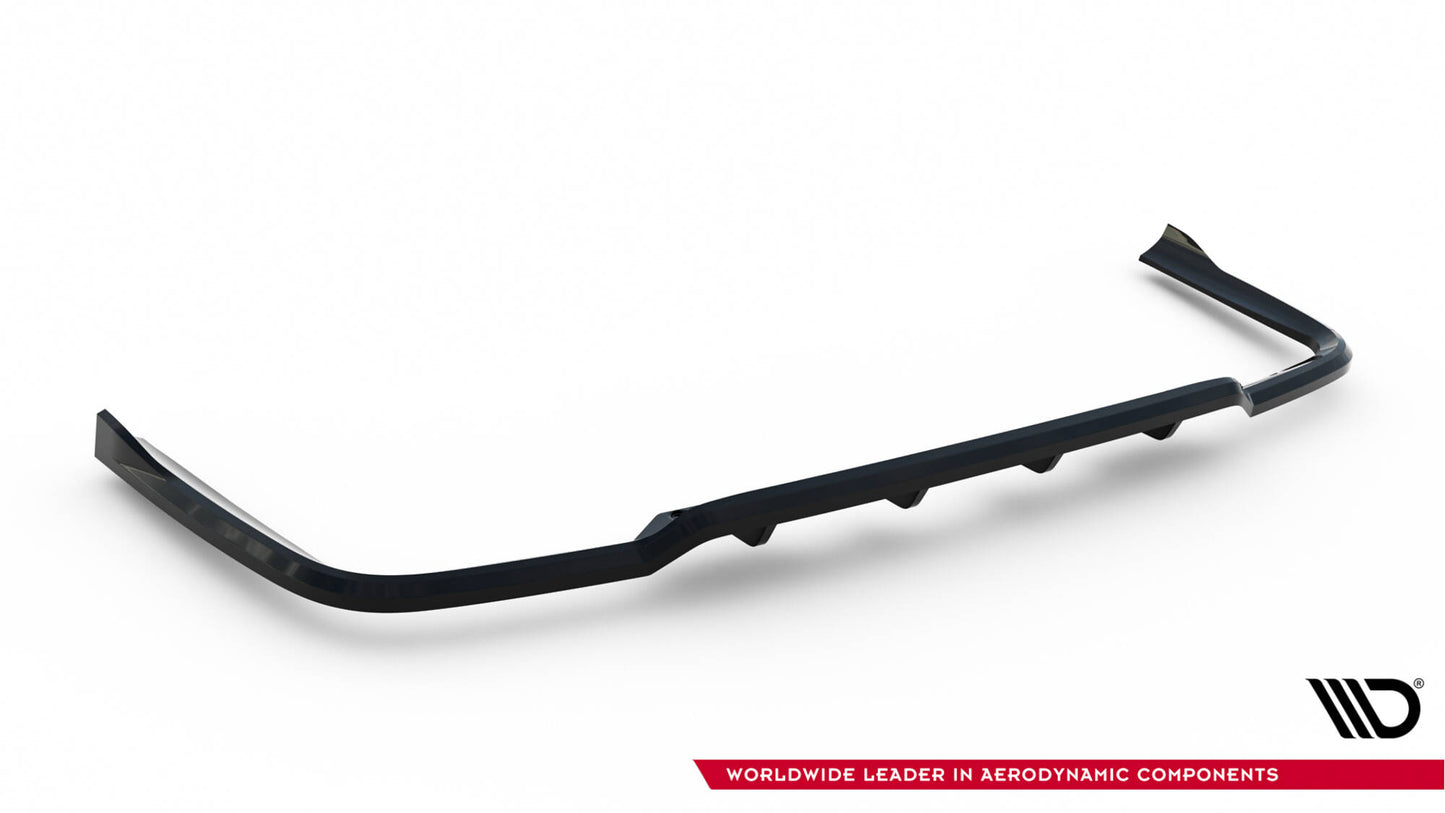 Mittlerer Cup Diffusor DTM Look Heck Ansatz für Ford Transit Custom / Tourneo Custom Mk2 schwarz Hochglanz
