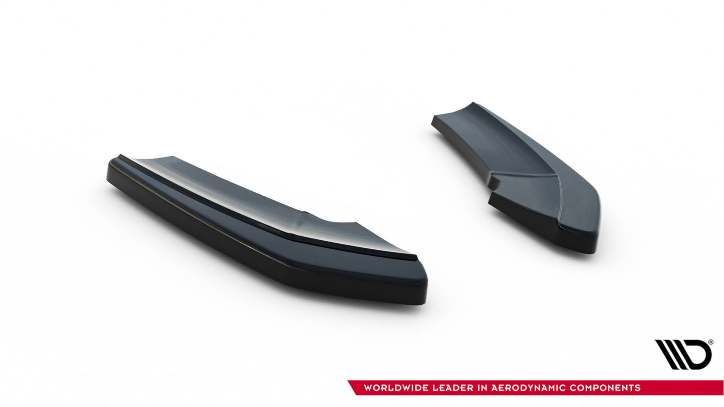 Heck Ansatz Flaps Diffusor für BMW X4 M Paket schwarz Hochglanz