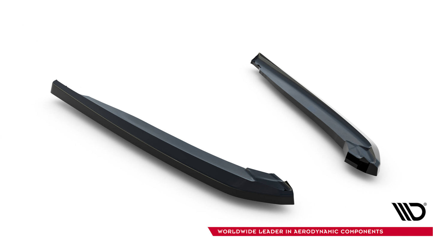 Heck Ansatz Flaps Diffusor für BMW M550i Limousine G30 schwarz Hochglanz