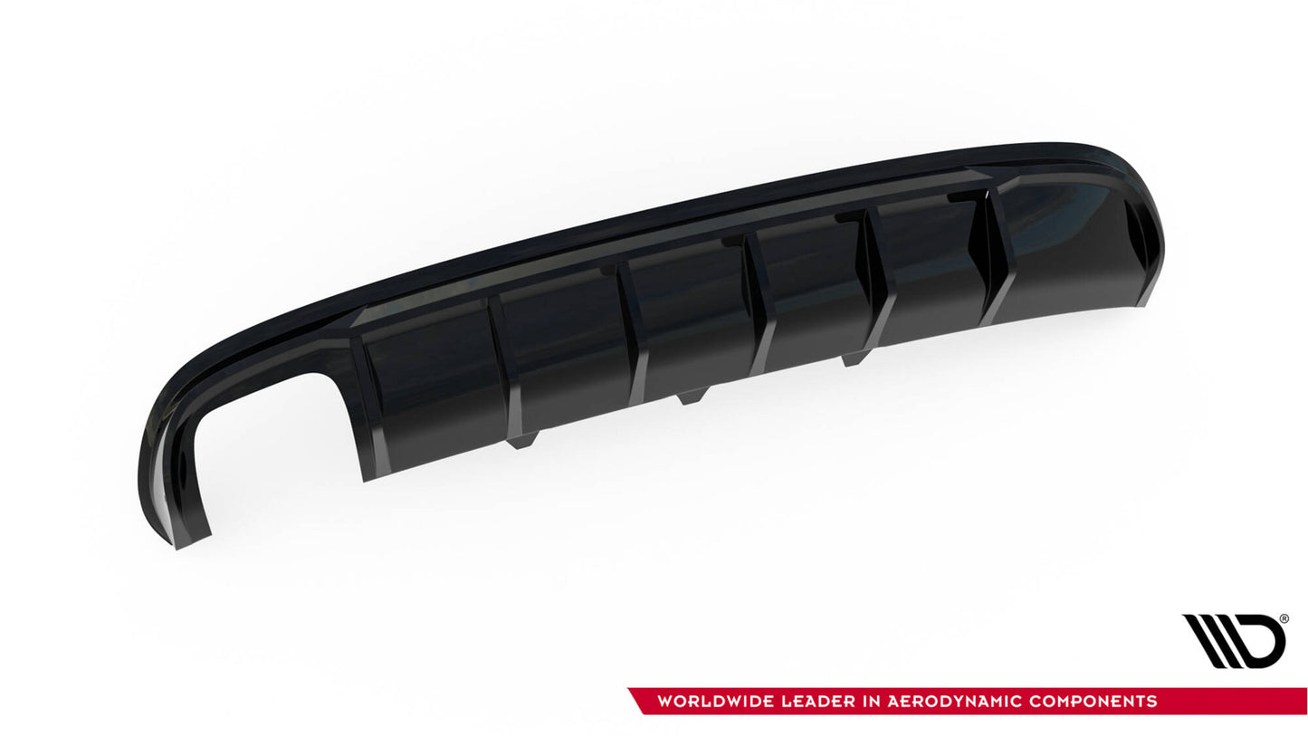 Diffusor Heck Ansatz für Audi A4 S-Line Limousine / Avant B8 (Doppelauspuff li.endrohr)