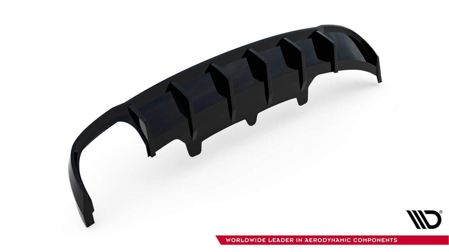 Diffusor Heck Ansatz für Audi A6 Limousine / Avant C7 (Doppelauspuff li.)
