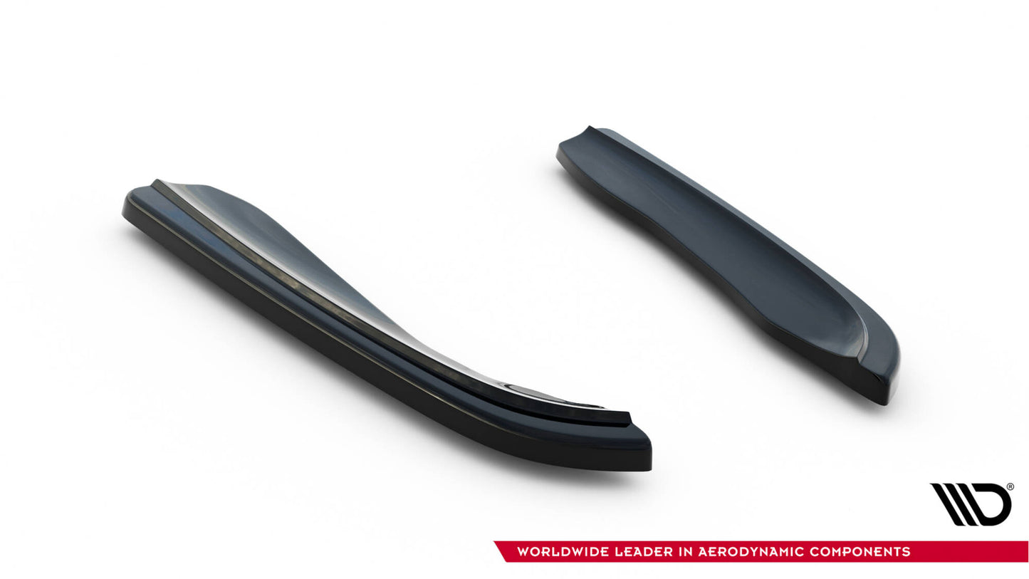 Heck Ansatz Flaps Diffusor für BMW 3er E46 M Paket COUPE schwarz Hochglanz