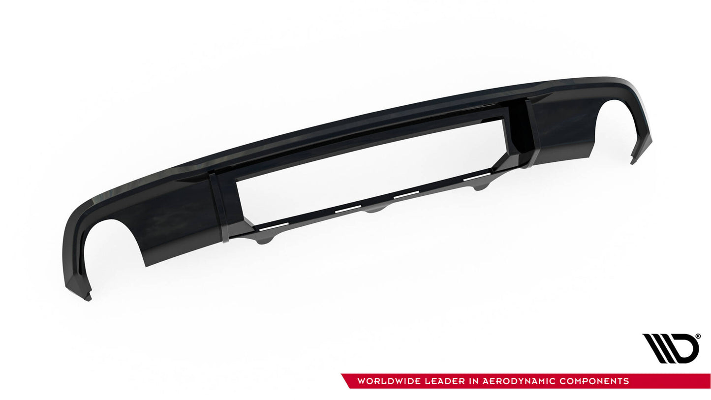 Diffusor Heck Ansatz für Audi A6 S-line Avant C7 schwarz Hochglanz