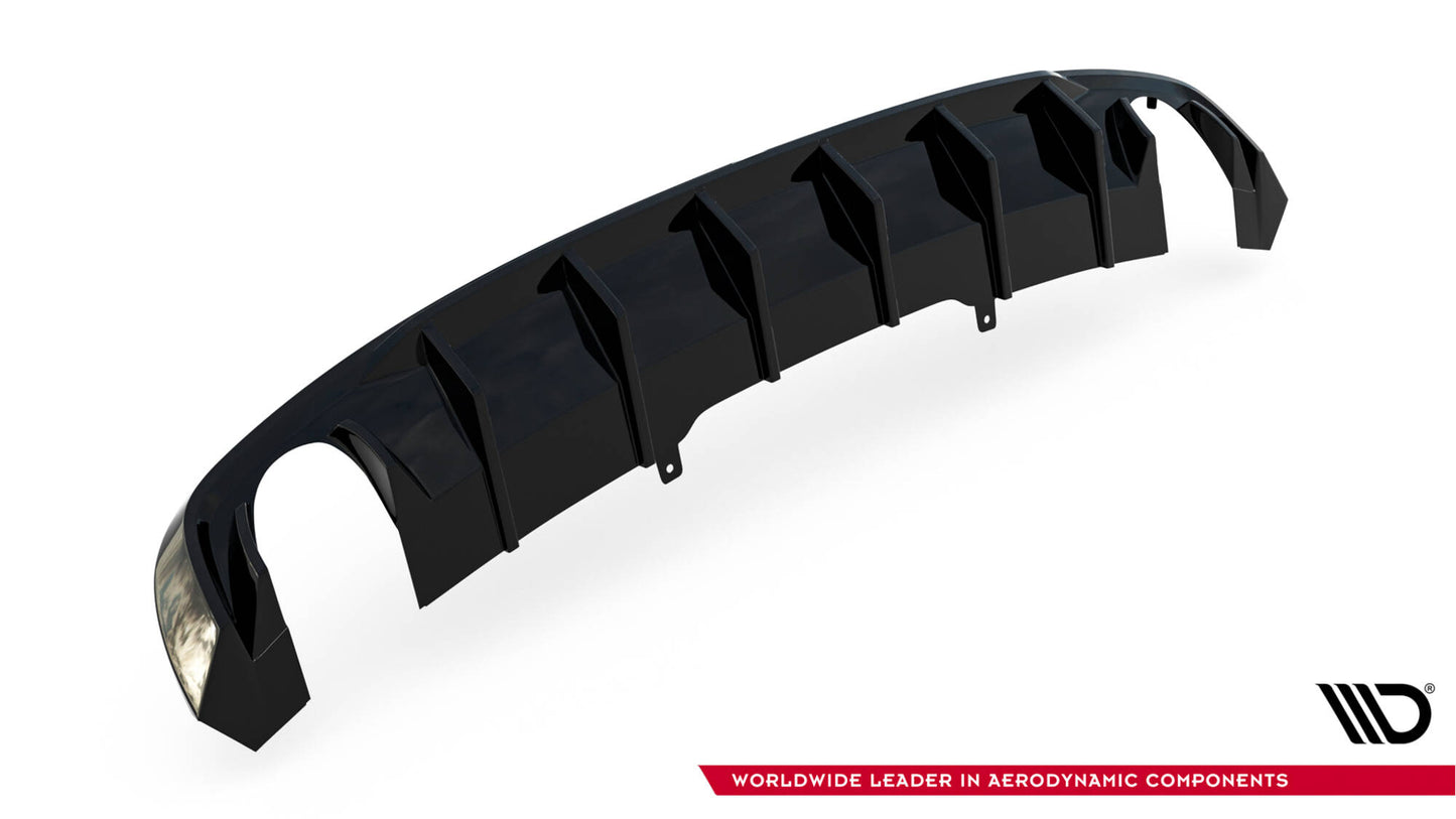 Diffusor Heck Ansatz für Audi A4 S-line B9 (Einzelauspuff li. re.)