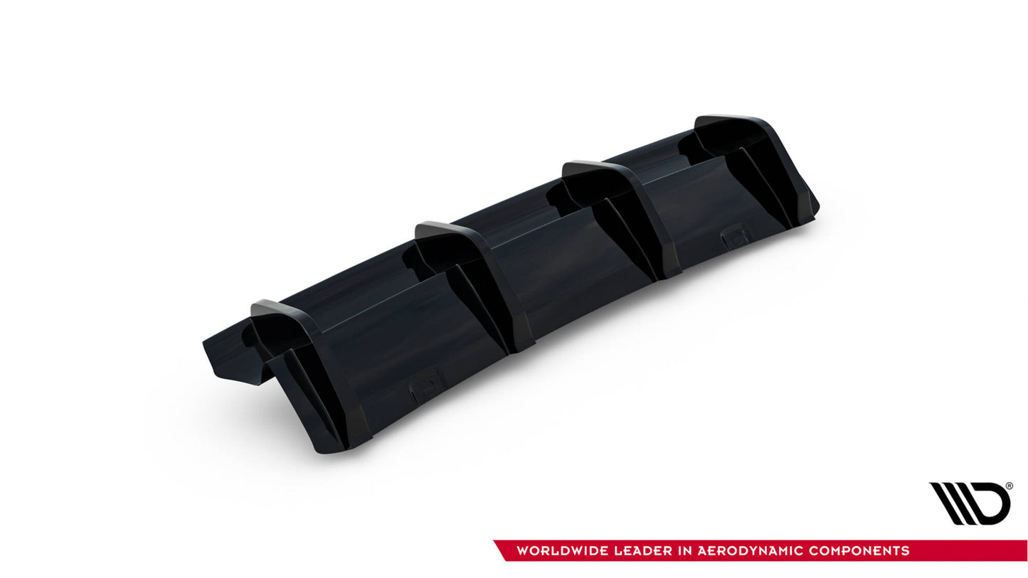 Diffusor Heck Ansatz für VW Golf R Hatchback R Mk7 Facelift schwarz Hochglanz