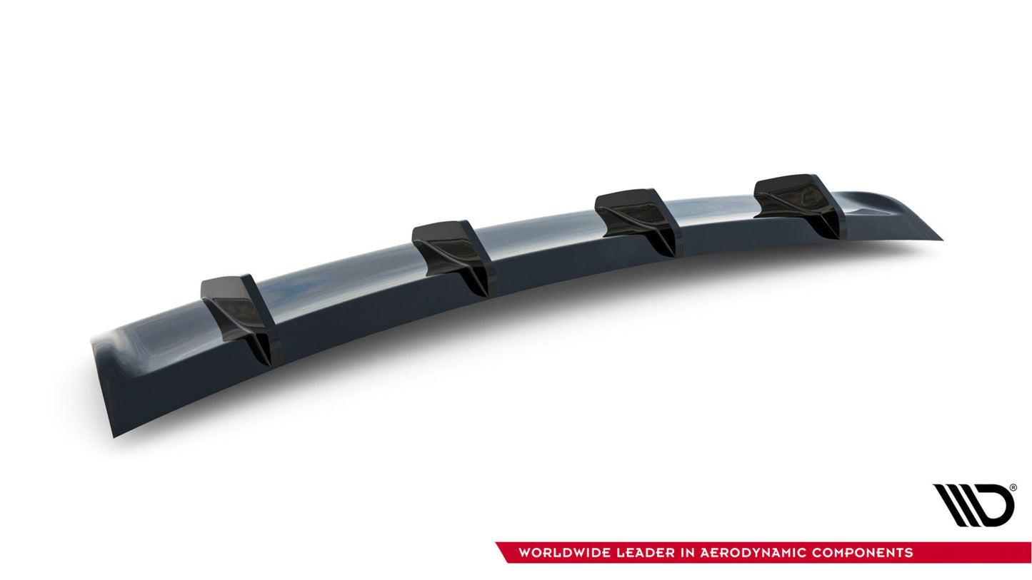 Diffusor Heck Ansatz für Maserati Quattroporte Mk6 schwarz Hochglanz
