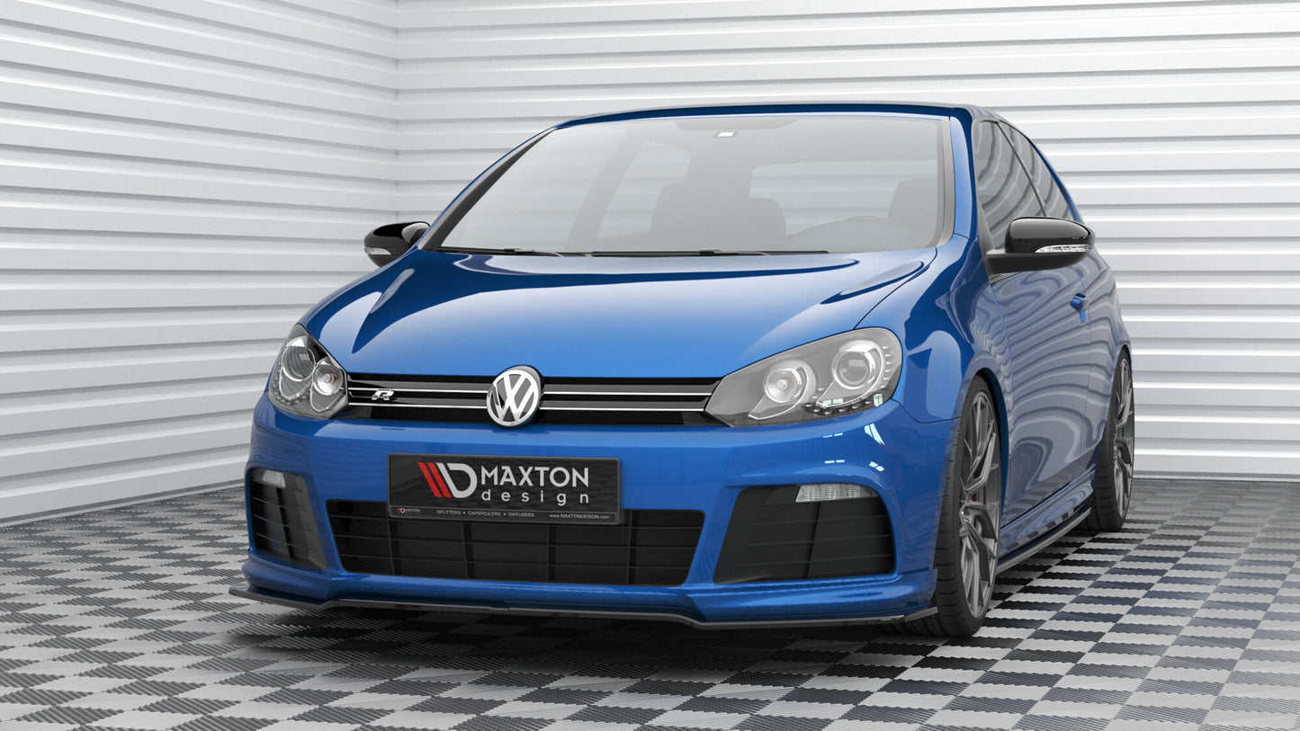 Front Ansatz V.2 für VW Golf R Mk6 schwarz Hochglanz
