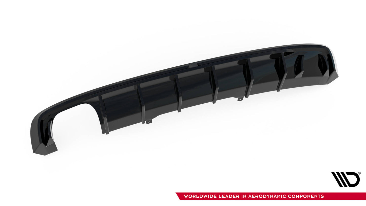 Diffusor Heck Ansatz für Audi A4 S-line B9 (Doppelauspuff li.endrohr)