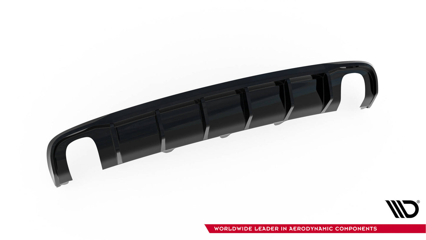 Diffusor Heck Ansatz für Audi A4 B8 Facelift (Einzelauspuff li. re.)
