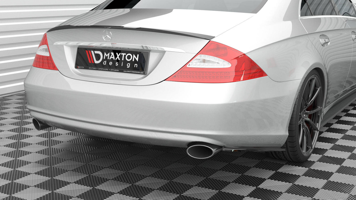 Heck Ansatz Flaps Diffusor für Mercedes-Benz CLS C219 schwarz Hochglanz