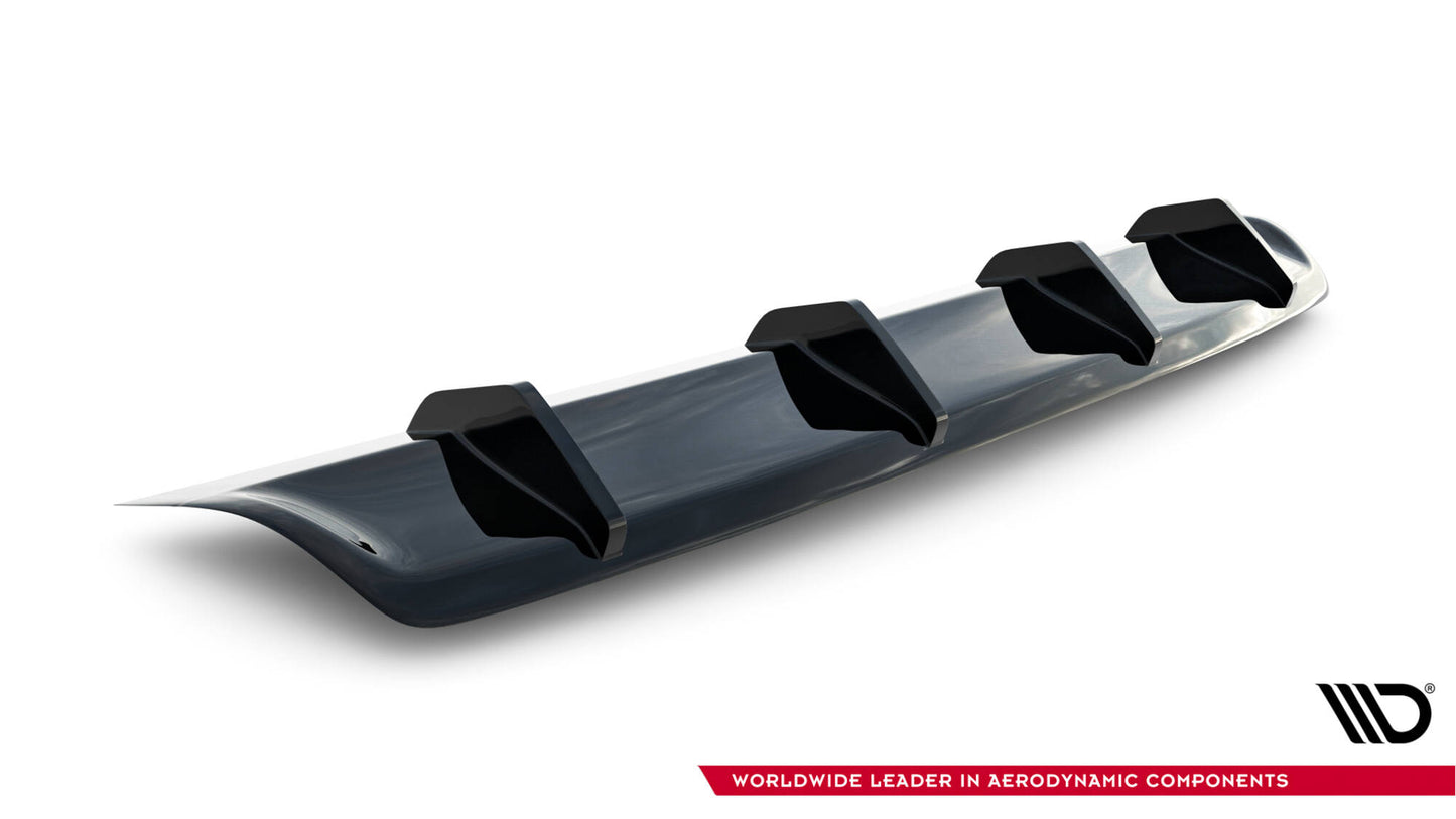 Diffusor Heck Ansatz für Maserati Quattroporte Mk6 schwarz Hochglanz