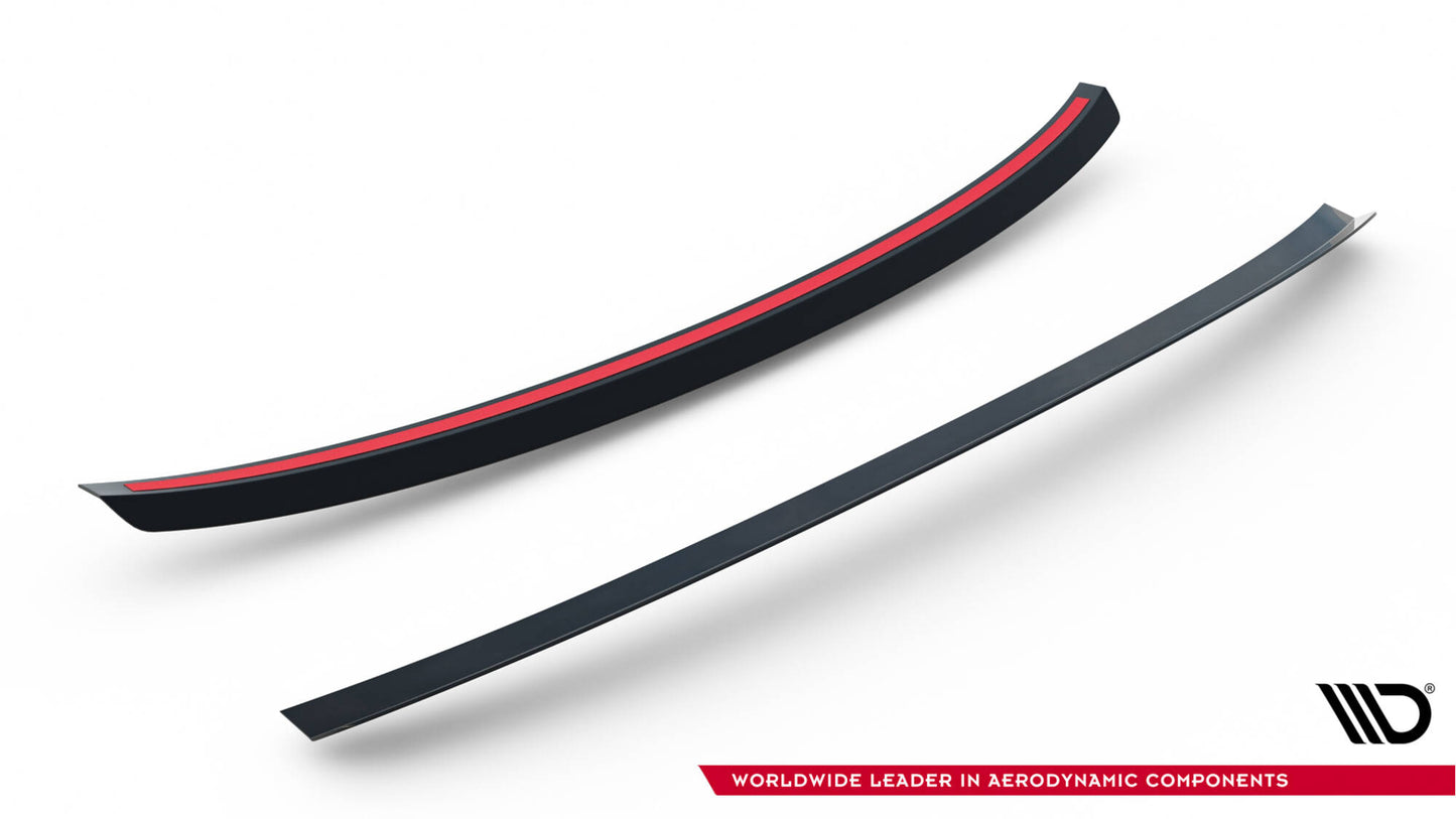Spoiler CAP V.2 für Audi S4 / A4 Standard / S-Line / Competition Limousine B9 / B9 Facelift schwarz Hochglanz