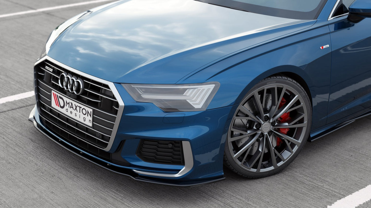 Front Ansatz V.2 für Audi A6 S-Line / S6 C8 / C8 Facelift schwarz Hochglanz