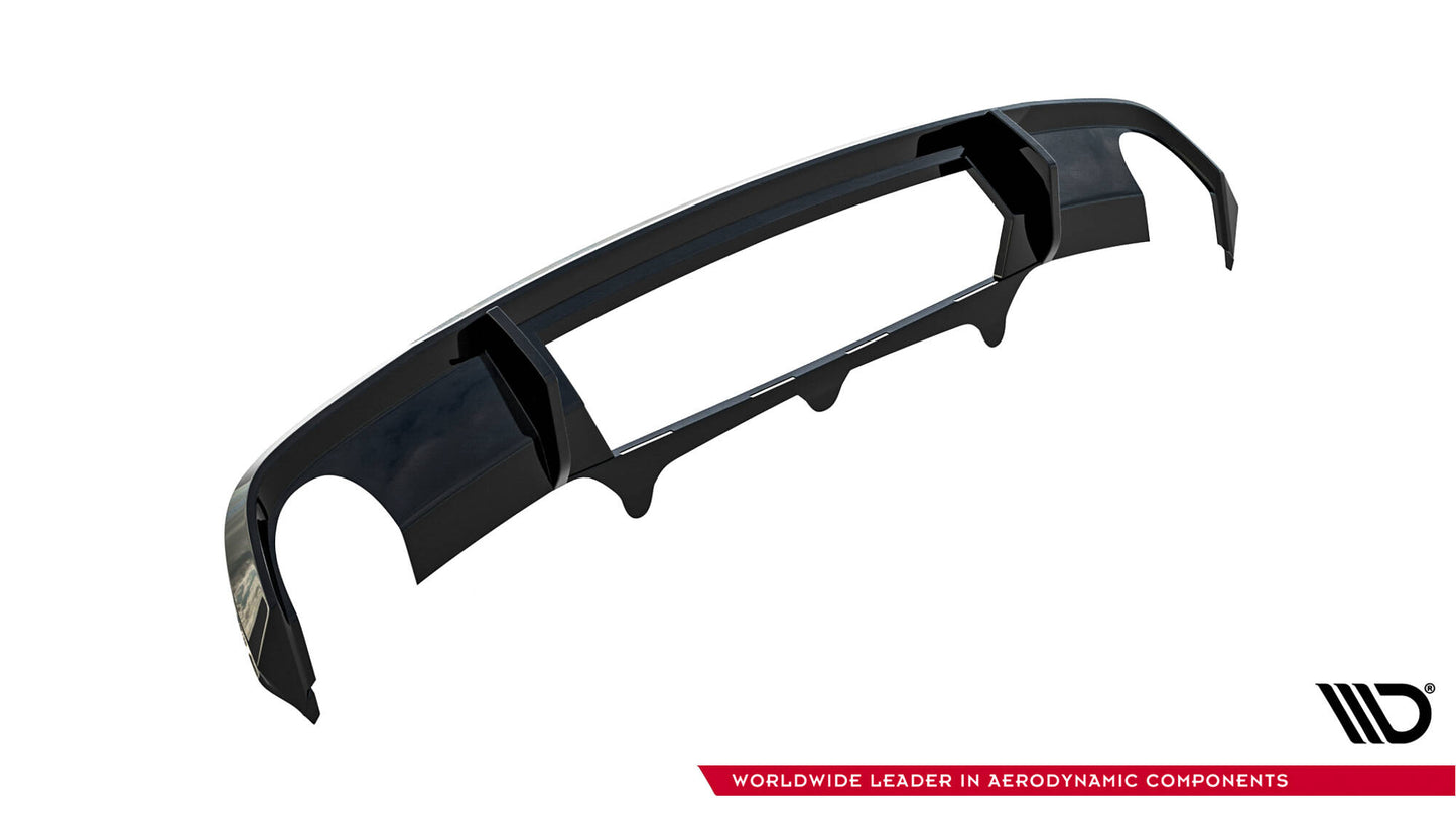 Diffusor Heck Ansatz für Audi A6 S-line Avant C7 schwarz Hochglanz