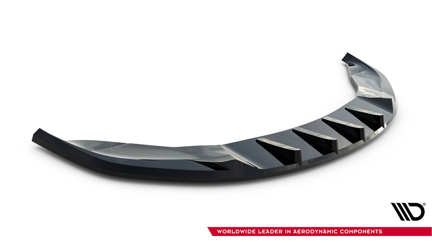 Front Ansatz V.3 für Tesla Model S Plaid Mk1 Facelift schwarz Hochglanz
