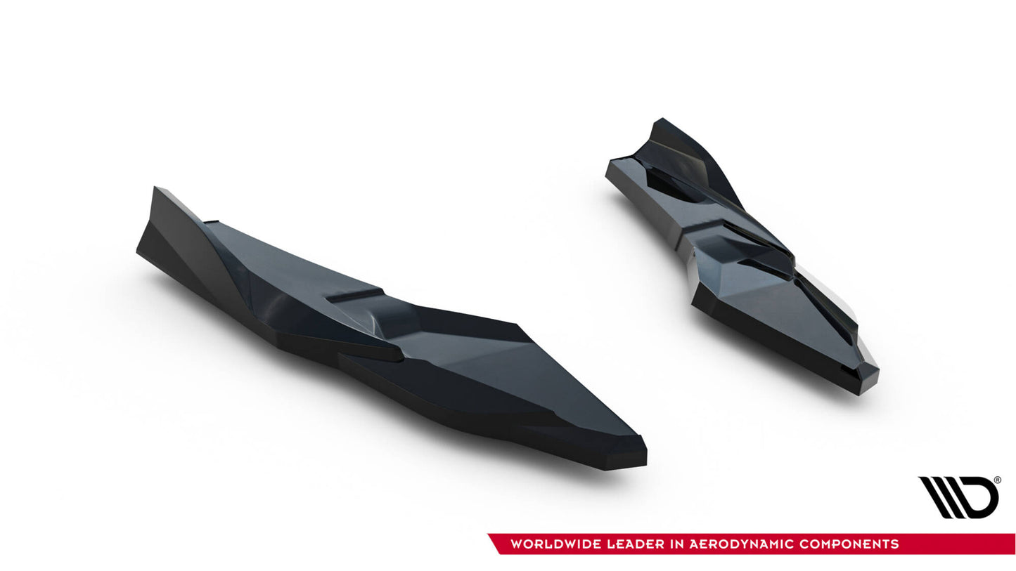 Heck Ansatz Flaps Diffusor V.4 für Audi S3 Limousine 8Y Facelift schwarz Hochglanz
