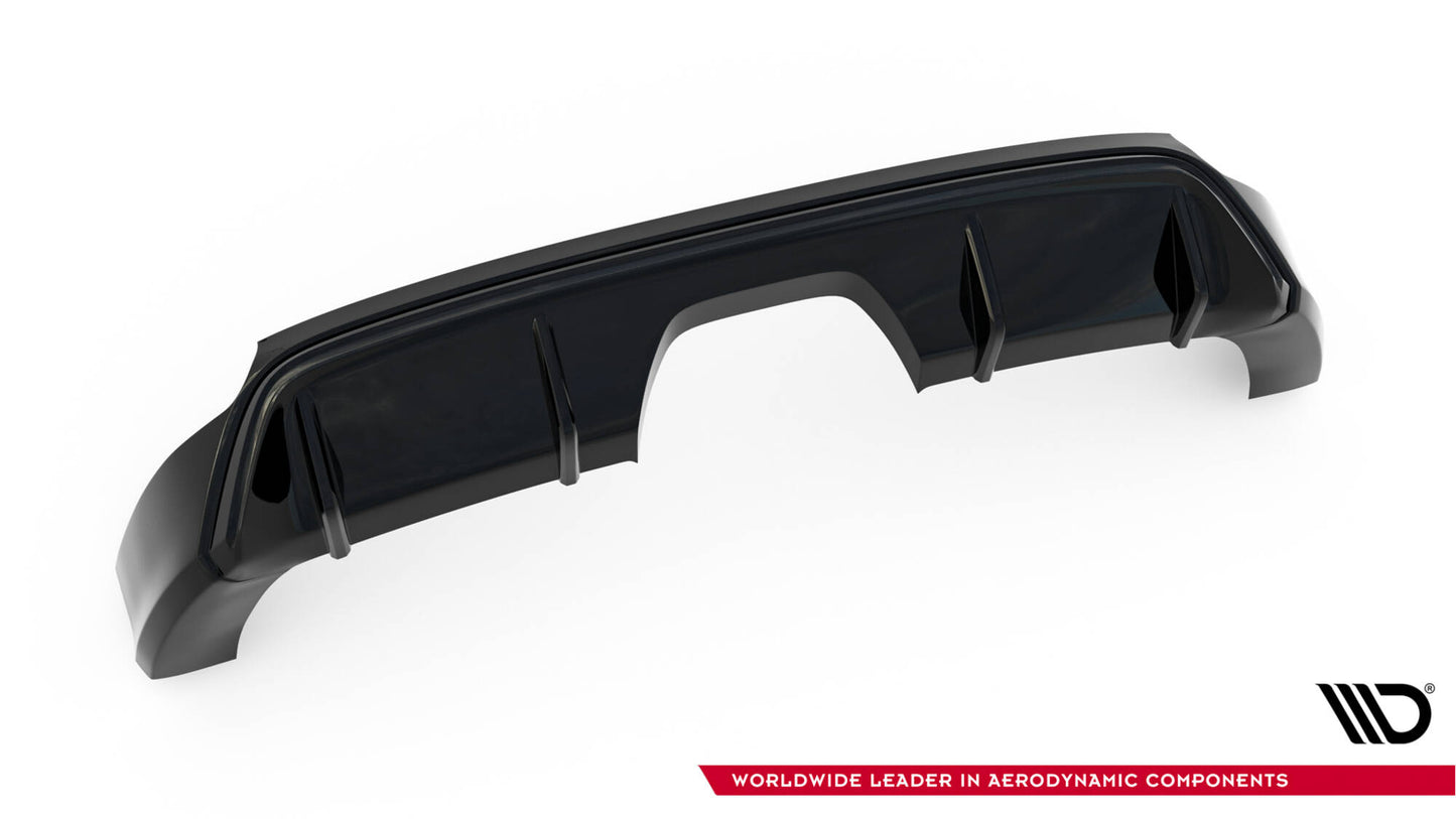Diffusor Heck Ansatz für Ford Focus ST Mk3 FL (RS-Look) schwarz Hochglanz