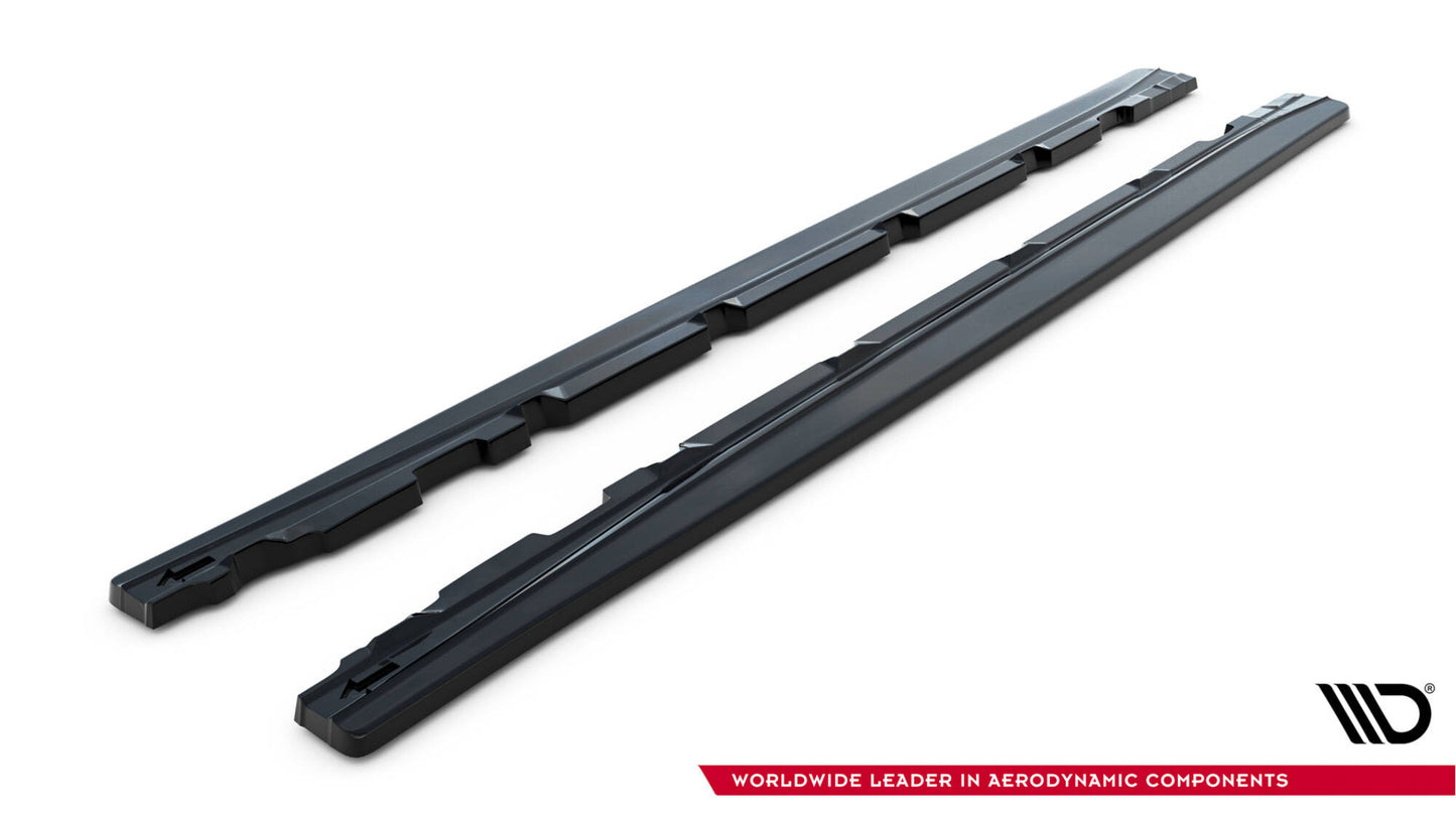 Seitenschweller Ansatz für V.1 für Ford Focus ST / ST-Line Mk4 Facelift schwarz Hochglanz