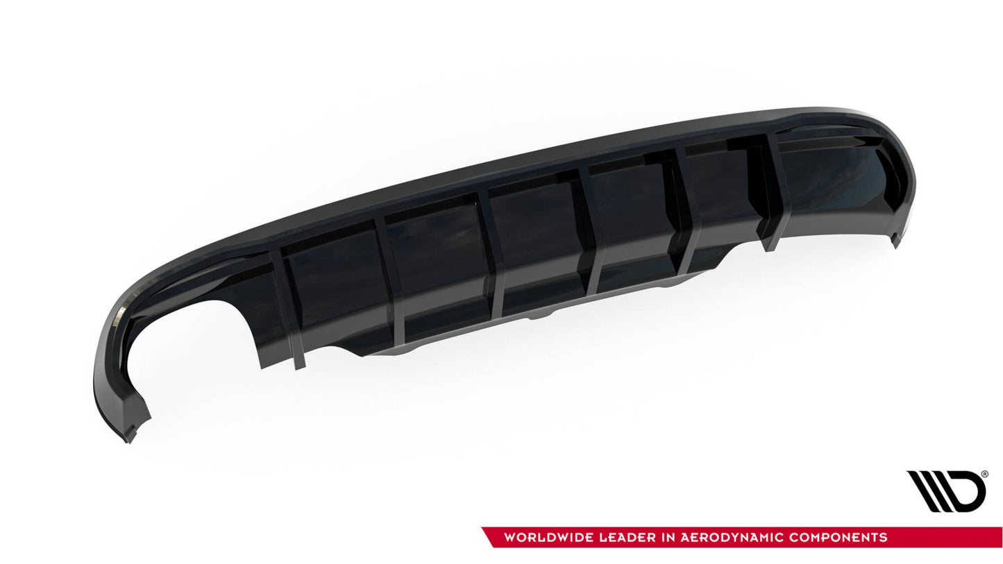 Diffusor Heck Ansatz für Audi A5 Coupe / Cabrio S-Line 8T (Doppelauspuff li.)