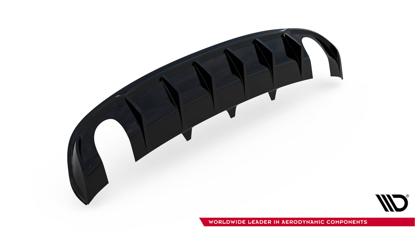 Diffusor Heck Ansatz für Audi A4 S-Line Limousine / Avant B8 (Einzelauspuff li. re.)