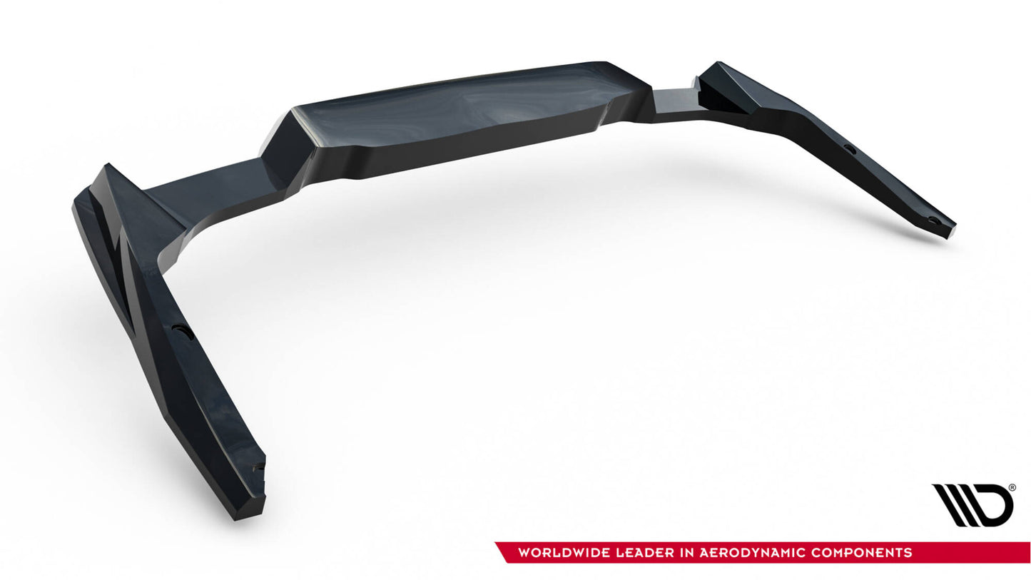 Mittlerer Cup Diffusor DTM Look Heck Ansatz für Subaru Impreza WRX STI Mk3 Facelift schwarz Hochglanz