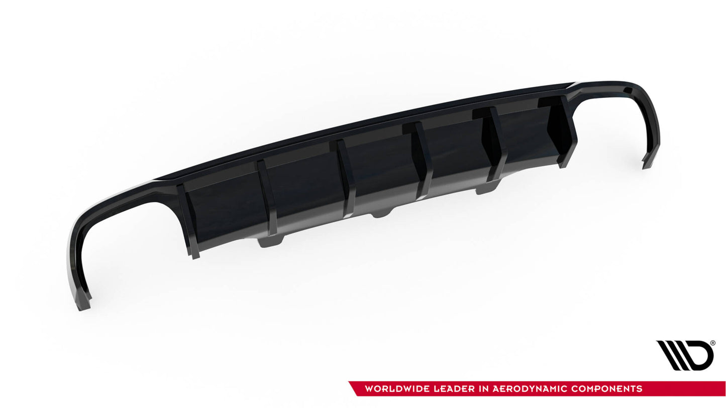 Diffusor Heck Ansatz für Audi A6 Limousine / Avant C7 (Doppelauspuff li. re.)