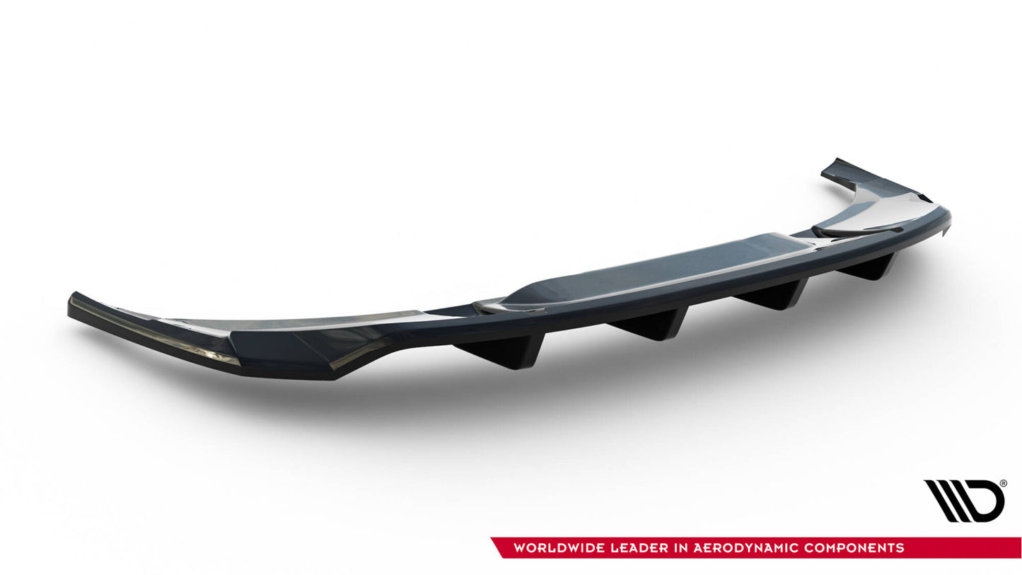 Mittlerer Cup Diffusor DTM Look Heck Ansatz für Audi e-Tron S-Line schwarz Hochglanz