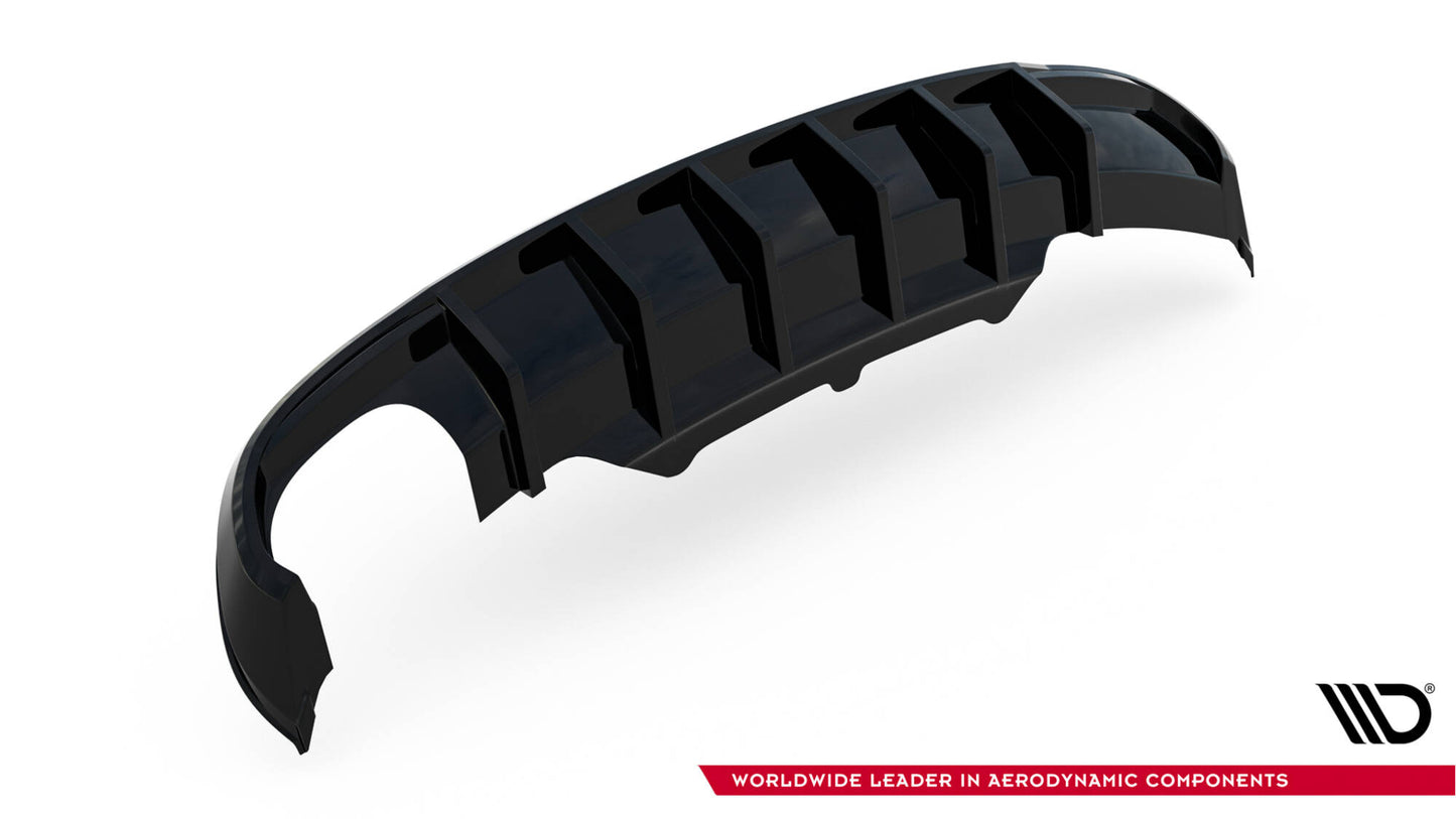 Diffusor Heck Ansatz für Audi A5 Coupe / Cabrio S-Line 8T (Doppelauspuff li.)