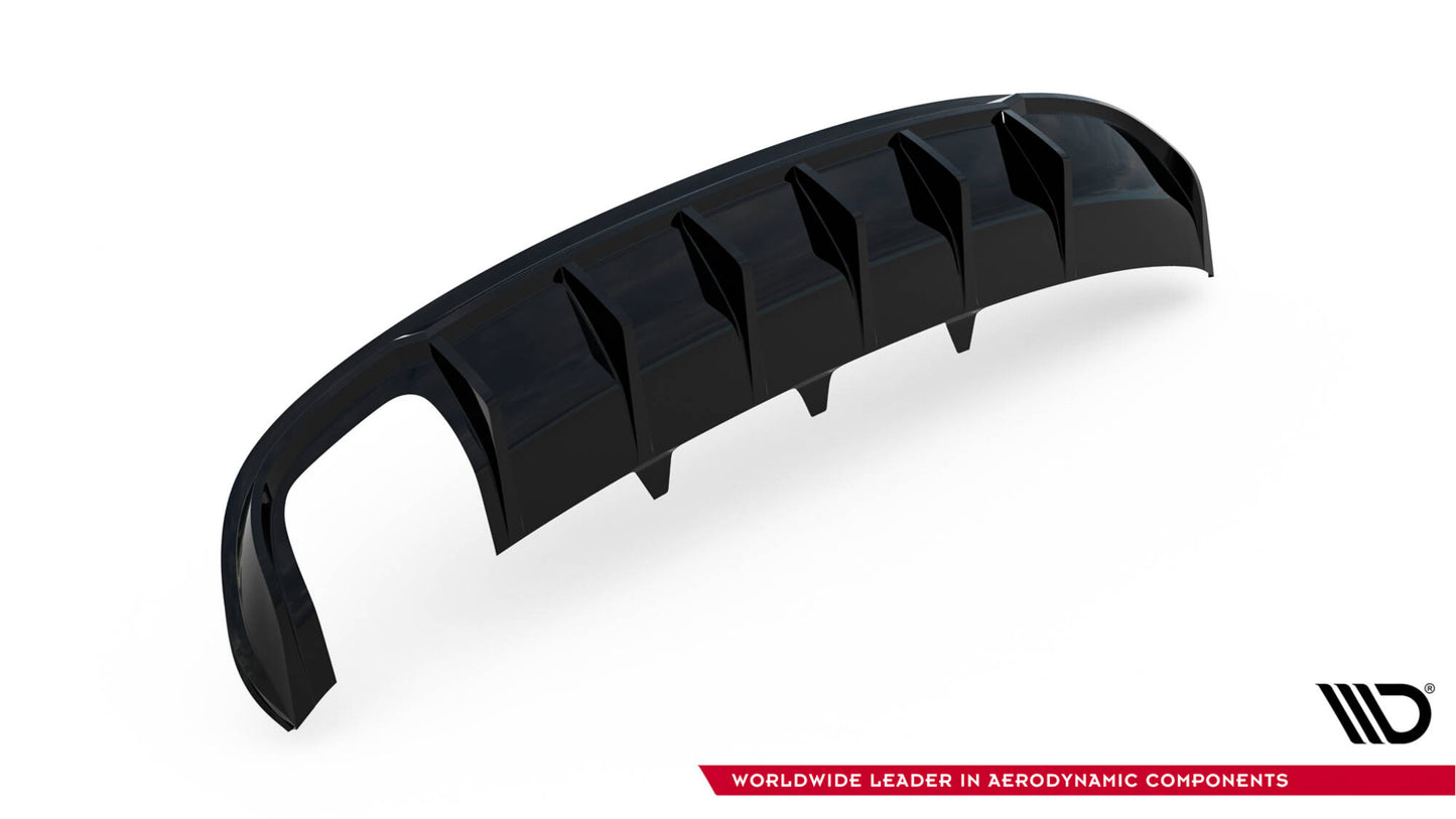 Diffusor Heck Ansatz für Audi A4 S-Line Limousine / Avant B8 (Doppelauspuff li.endrohr)
