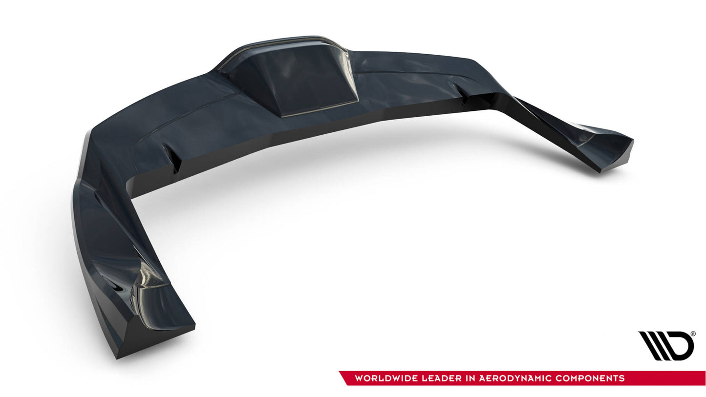 Mittlerer Cup Diffusor DTM Look Heck Ansatz V.2 für Tesla Model X Mk1 Facelift schwarz Hochglanz