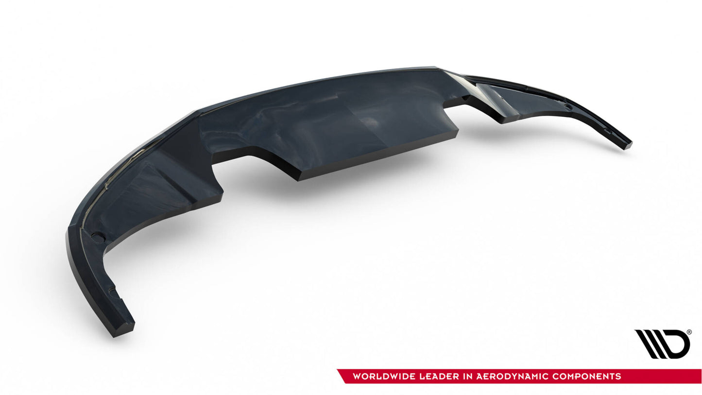 Mittlerer Cup Diffusor DTM Look Heck Ansatz für Peugeot 308 GT Hatchback Mk3 schwarz Hochglanz