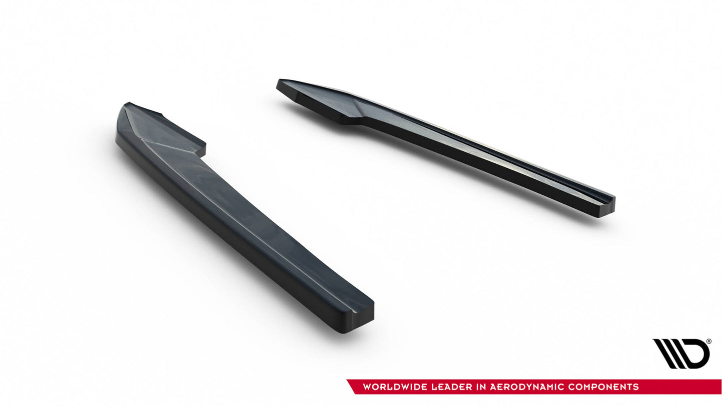 Heck Ansatz Flaps Diffusor V.3 für Audi A4 S-line B9 schwarz Hochglanz