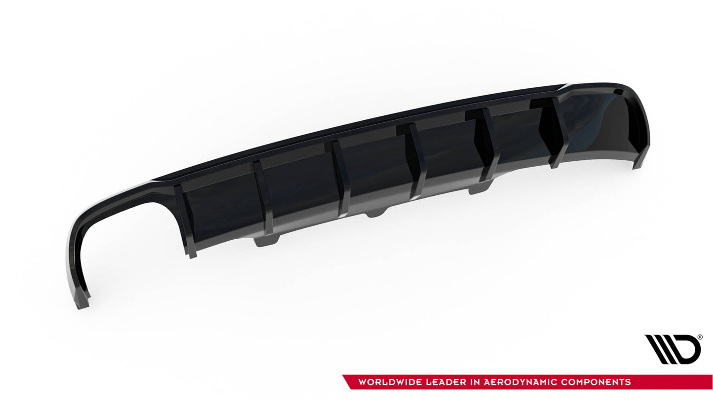Diffusor Heck Ansatz für Audi A6 Limousine / Avant C7 (Doppelauspuff li.)