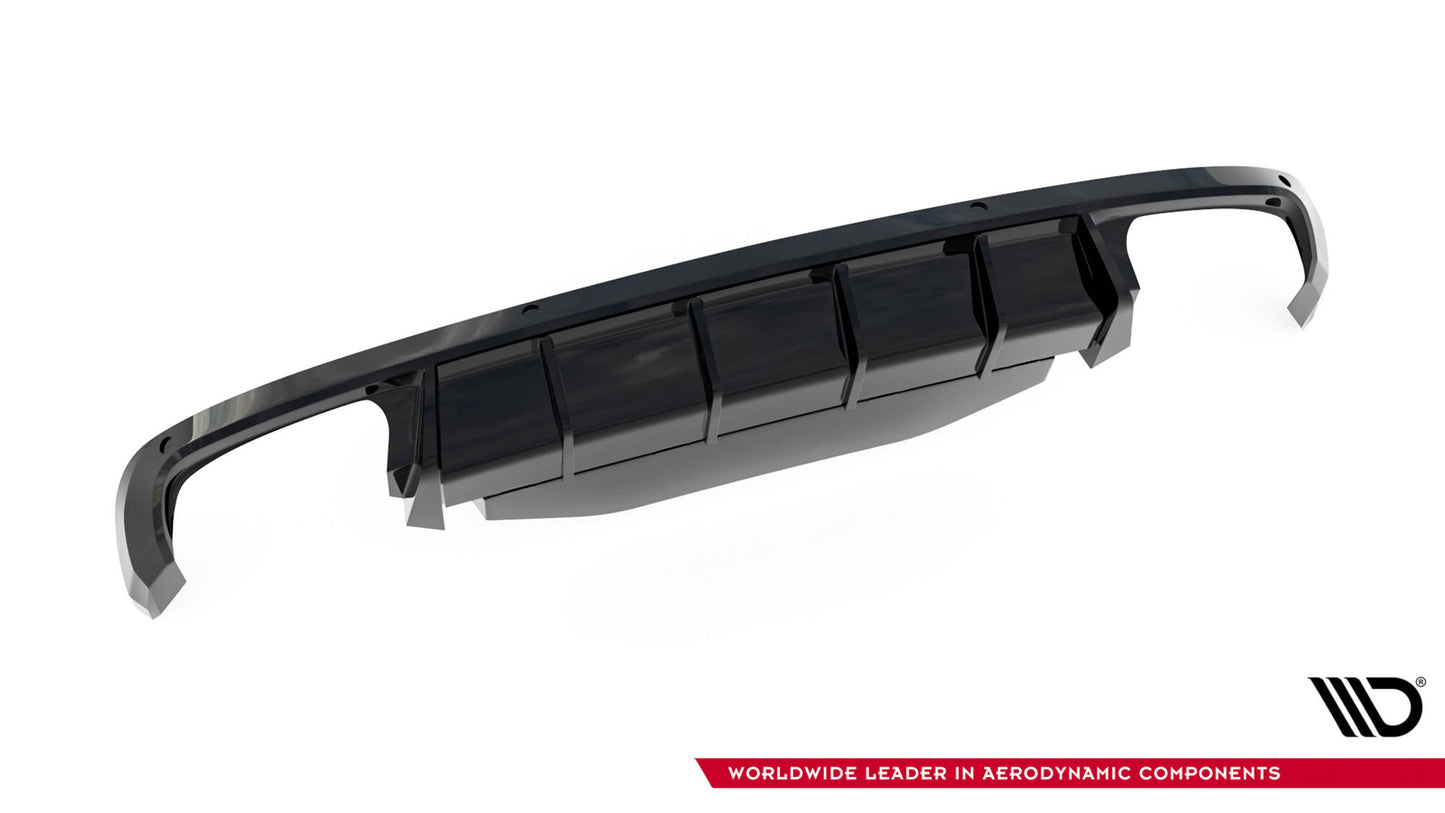 Diffusor Heck Ansatz für Skoda Superb Liftback / Combi Mk3 schwarz Hochglanz